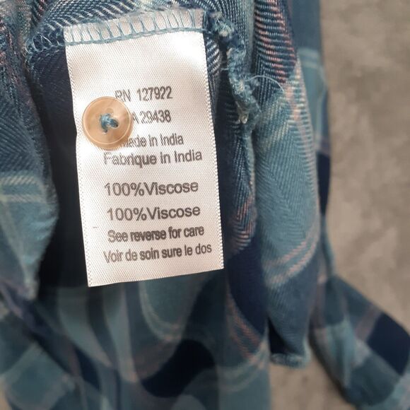 Mountain Khakis Shirt Womens Small Tunic Smock Oversized Button Down Stretch - Picture 5 of 7